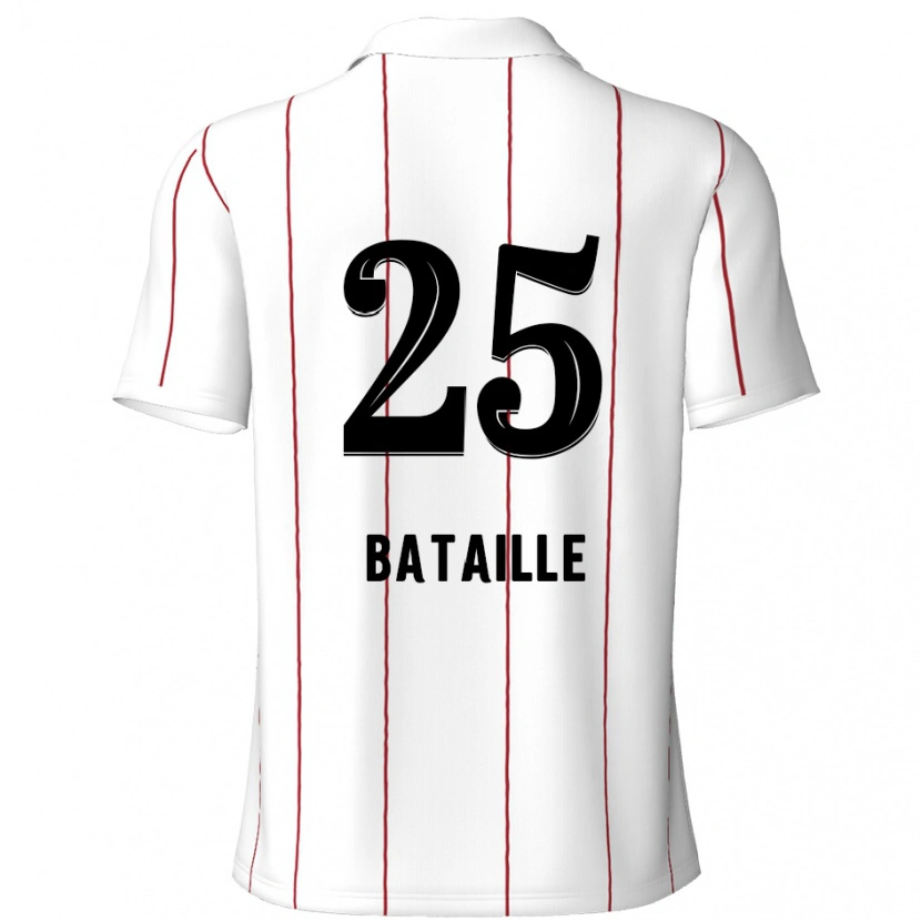 Danxen Barn Jelle Bataille #25 Hvit Svart Bortetrøye Drakt Trøye 2024/25 Skjorter T-Skjorte