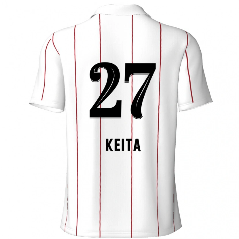 Danxen Barn Mandela Keita #27 Hvit Svart Bortetrøye Drakt Trøye 2024/25 Skjorter T-Skjorte