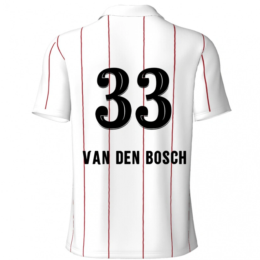 Danxen Barn Zeno Van Den Bosch #33 Hvit Svart Bortetrøye Drakt Trøye 2024/25 Skjorter T-Skjorte