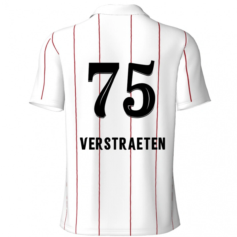 Danxen Barn Andreas Verstraeten #75 Hvit Svart Bortetrøye Drakt Trøye 2024/25 Skjorter T-Skjorte