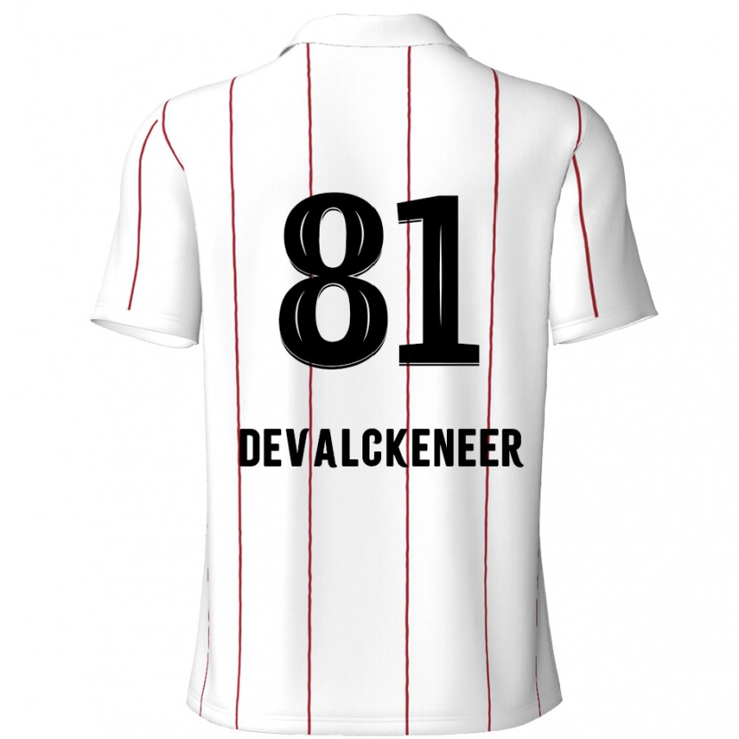 Danxen Barn Niels Devalckeneer #81 Hvit Svart Bortetrøye Drakt Trøye 2024/25 Skjorter T-Skjorte