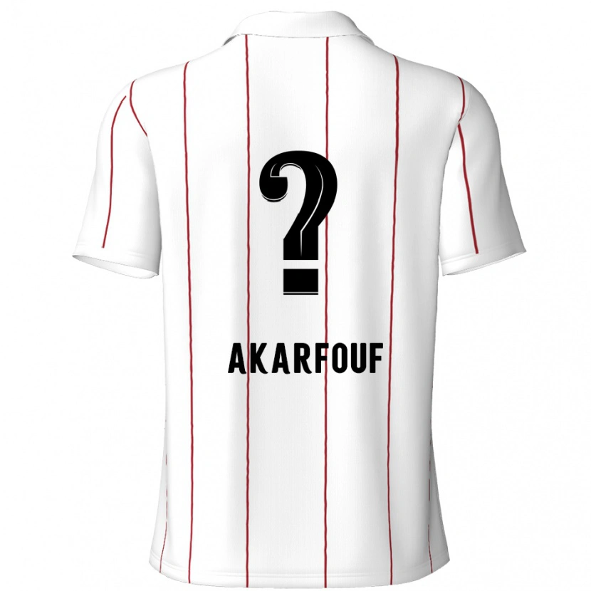 Danxen Barn Hamza Akarfouf #0 Hvit Svart Bortetrøye Drakt Trøye 2024/25 Skjorter T-Skjorte