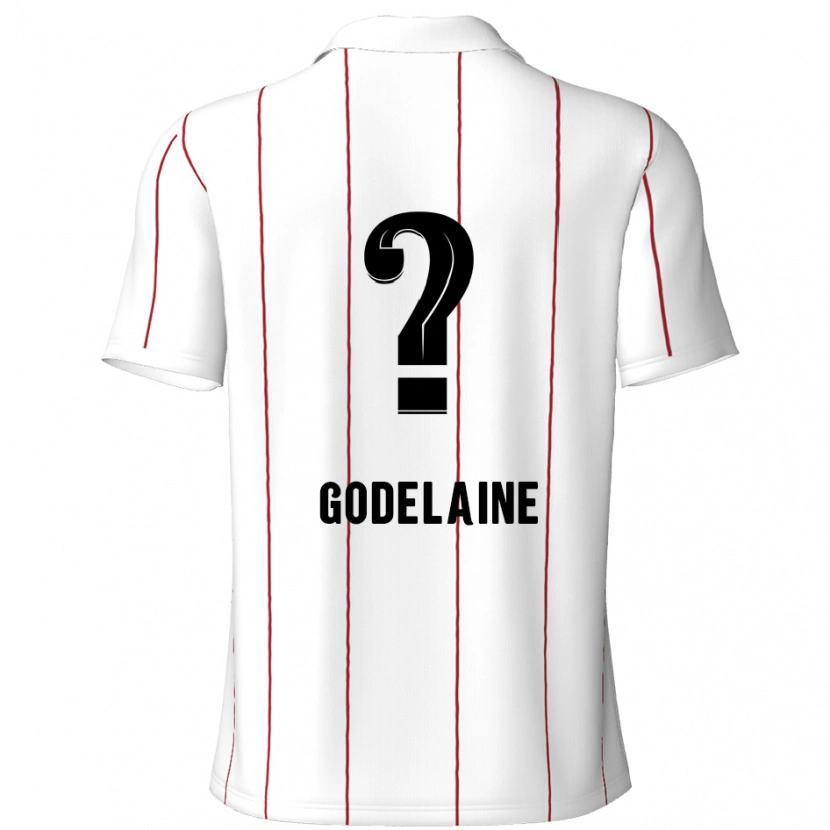 Danxen Barn Jeff Godelaine #0 Hvit Svart Bortetrøye Drakt Trøye 2024/25 Skjorter T-Skjorte