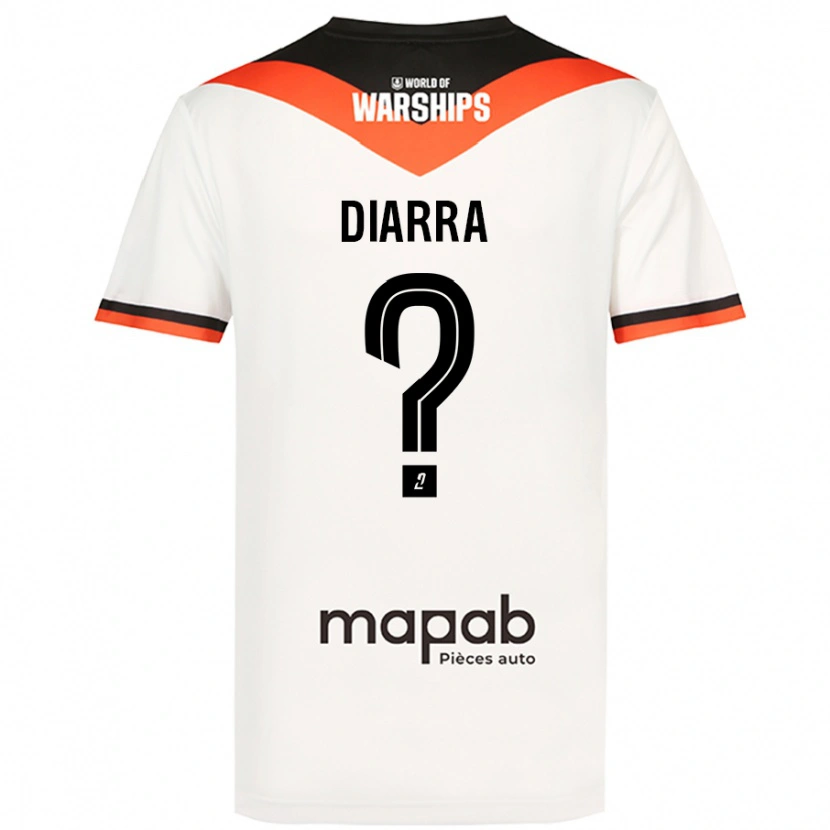 Danxen Barn Boubakar Diarra #0 Hvit Bortetrøye Drakt Trøye 2024/25 Skjorter T-Skjorte