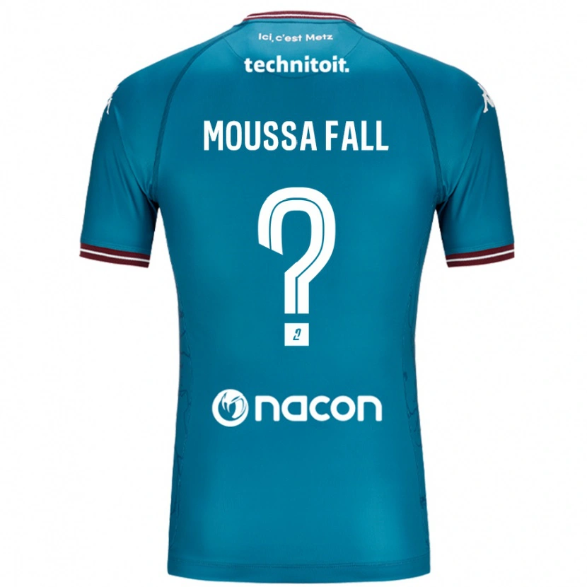 Danxen Barn Pape Moussa Fall #0 Bleu Bensin Bortetrøye Drakt Trøye 2024/25 Skjorter T-Skjorte