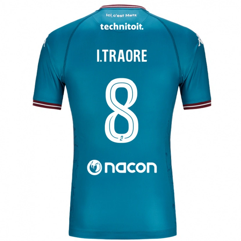 Danxen Barn Ismaël Traoré #8 Bleu Bensin Bortetrøye Drakt Trøye 2024/25 Skjorter T-Skjorte