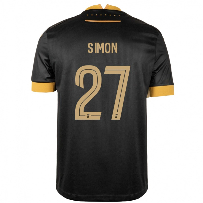 Danxen Barn Moses Simon #27 Svart Brun Bortetrøye Drakt Trøye 2024/25 Skjorter T-Skjorte