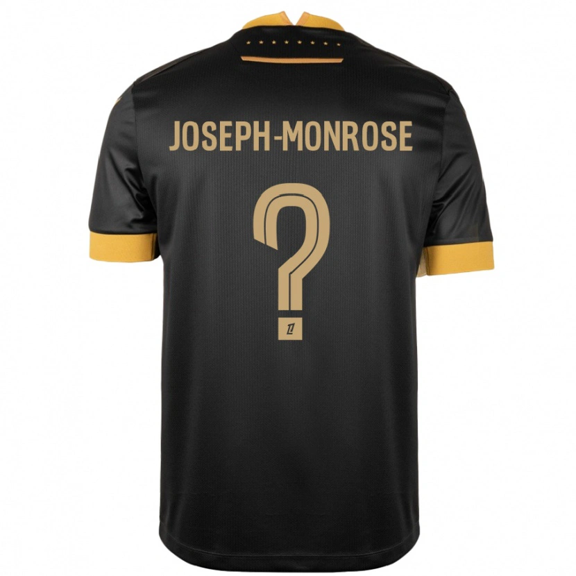Danxen Barn Florian Joseph-Monrose #0 Svart Brun Bortetrøye Drakt Trøye 2024/25 Skjorter T-Skjorte