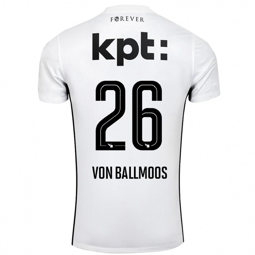 Danxen Barn David Von Ballmoos #26 Hvit Svart Bortetrøye Drakt Trøye 2024/25 Skjorter T-Skjorte