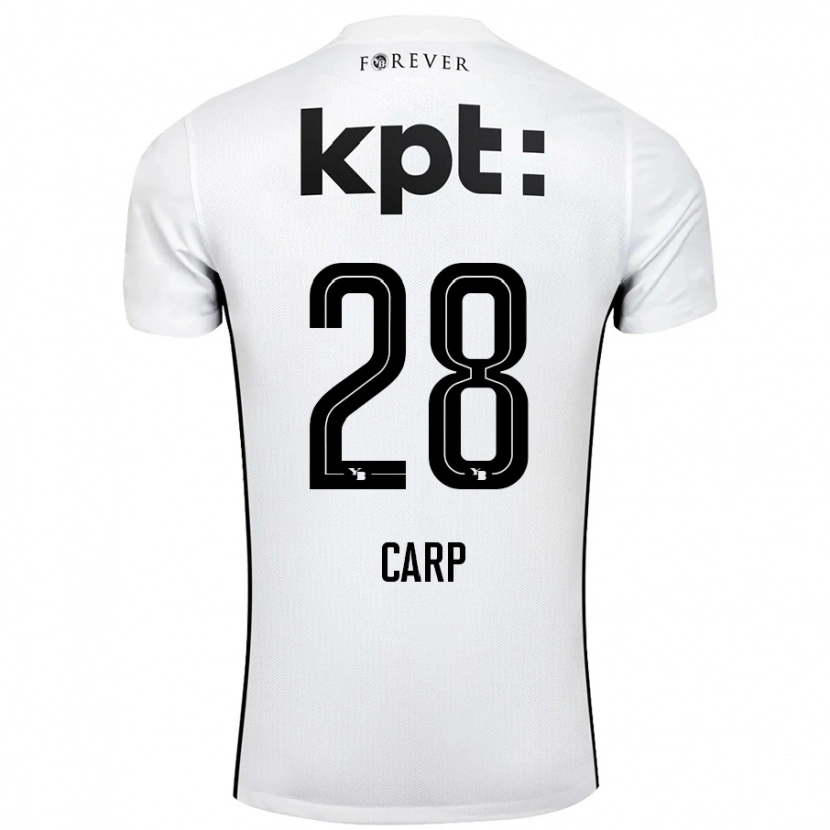 Danxen Barn Cristina Carp #28 Hvit Svart Bortetrøye Drakt Trøye 2024/25 Skjorter T-Skjorte