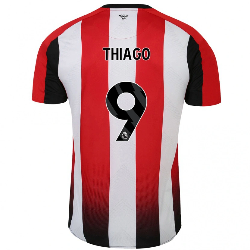 Danxen Mann Igor Thiago #9 Rød Hvit Hjemmetrøye Drakt Trøye 2024/25 Skjorter T-Skjorte
