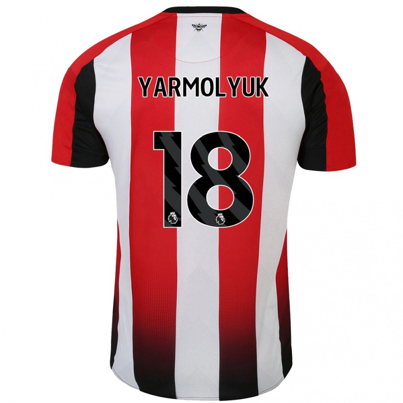 Danxen Mann Yegor Yarmolyuk #18 Rød Hvit Hjemmetrøye Drakt Trøye 2024/25 Skjorter T-Skjorte