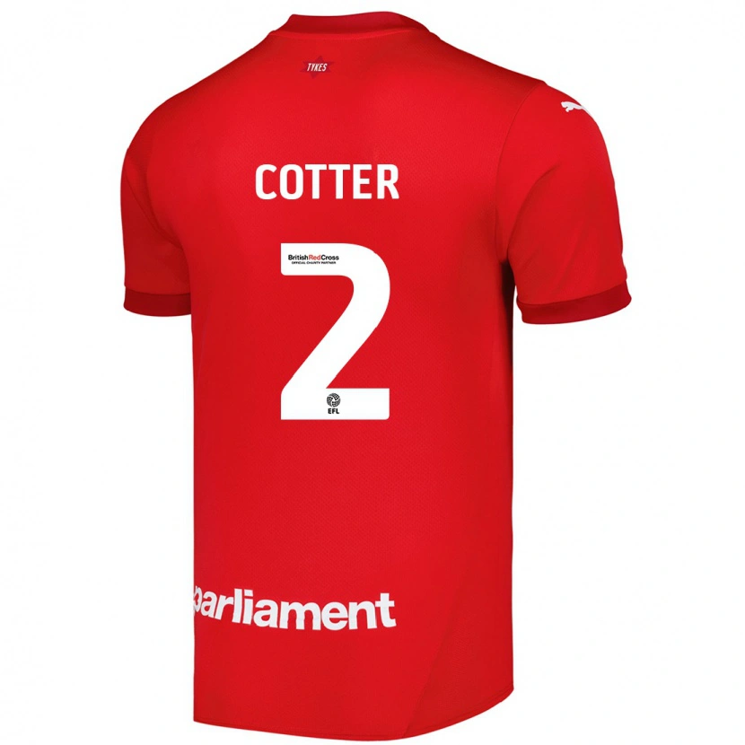 Danxen Mann Barry Cotter #2 Rød Hjemmetrøye Drakt Trøye 2024/25 Skjorter T-Skjorte