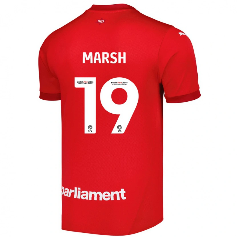 Danxen Mann Aiden Marsh #19 Rød Hjemmetrøye Drakt Trøye 2024/25 Skjorter T-Skjorte