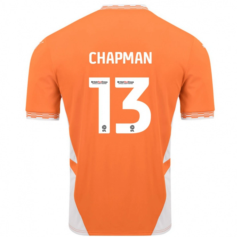 Danxen Mann Mackenzie Chapman #13 Oransje Hvit Hjemmetrøye Drakt Trøye 2024/25 Skjorter T-Skjorte