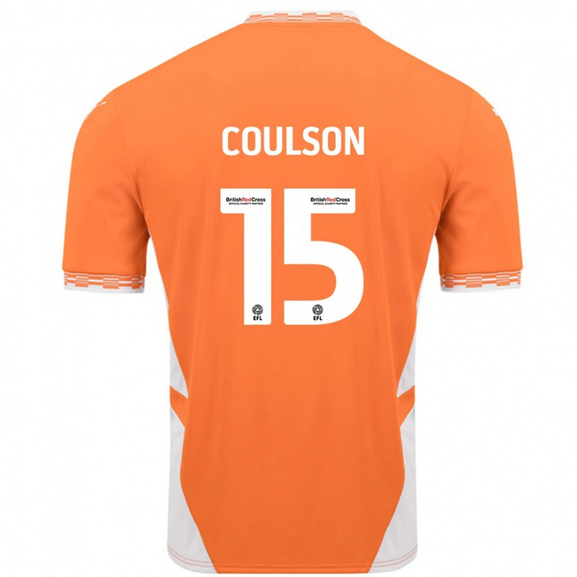 Danxen Mann Hayden Coulson #15 Oransje Hvit Hjemmetrøye Drakt Trøye 2024/25 Skjorter T-Skjorte
