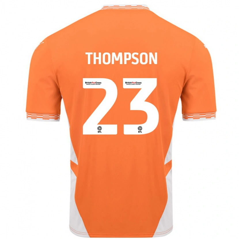 Danxen Mann Dominic Thompson #23 Oransje Hvit Hjemmetrøye Drakt Trøye 2024/25 Skjorter T-Skjorte
