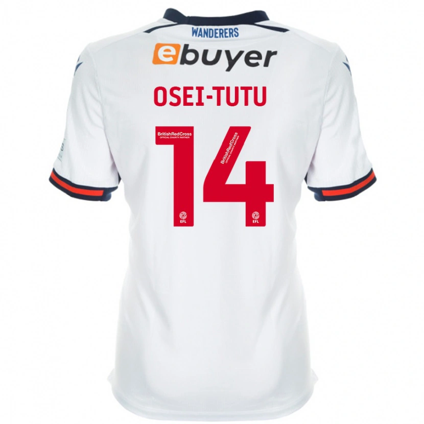 Danxen Mann Jordi Osei-Tutu #14 Hvit Hjemmetrøye Drakt Trøye 2024/25 Skjorter T-Skjorte