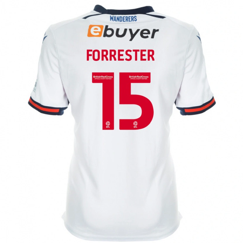 Danxen Mann Will Forrester #15 Hvit Hjemmetrøye Drakt Trøye 2024/25 Skjorter T-Skjorte