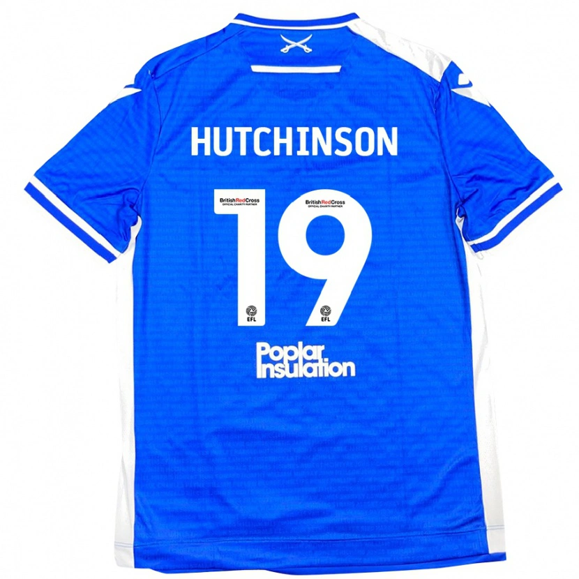 Danxen Mann Isaac Hutchinson #19 Blå Hvit Hjemmetrøye Drakt Trøye 2024/25 Skjorter T-Skjorte