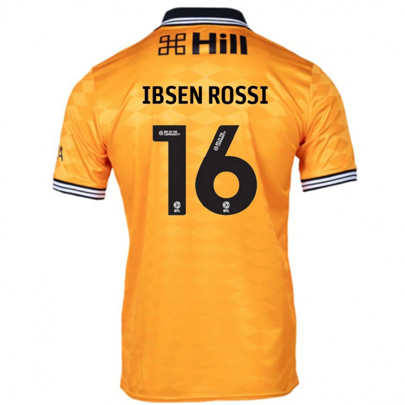 Danxen Mann Zeno Ibsen Rossi #16 Oransje Hjemmetrøye Drakt Trøye 2024/25 Skjorter T-Skjorte