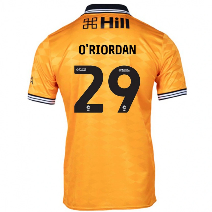 Danxen Mann Connor O'riordan #29 Oransje Hjemmetrøye Drakt Trøye 2024/25 Skjorter T-Skjorte