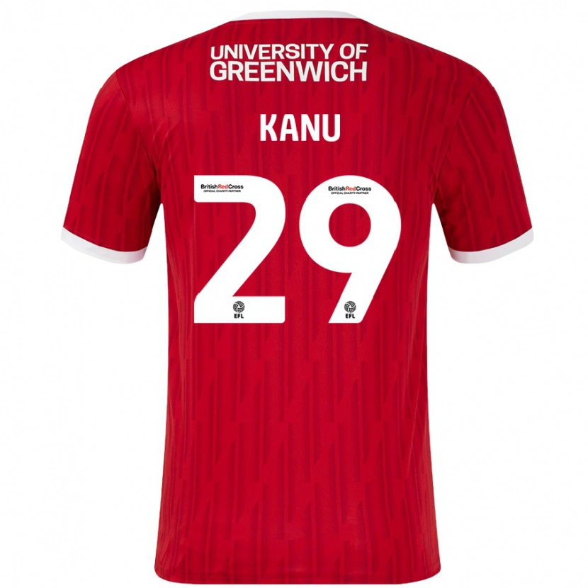 Danxen Mann Daniel Kanu #29 Rød Hvit Hjemmetrøye Drakt Trøye 2024/25 Skjorter T-Skjorte