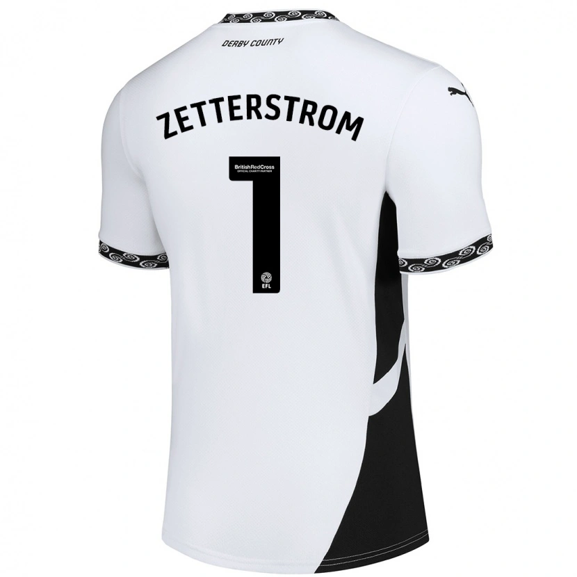 Danxen Mann Jacob Widell Zetterström #1 Hvit Svart Hjemmetrøye Drakt Trøye 2024/25 Skjorter T-Skjorte