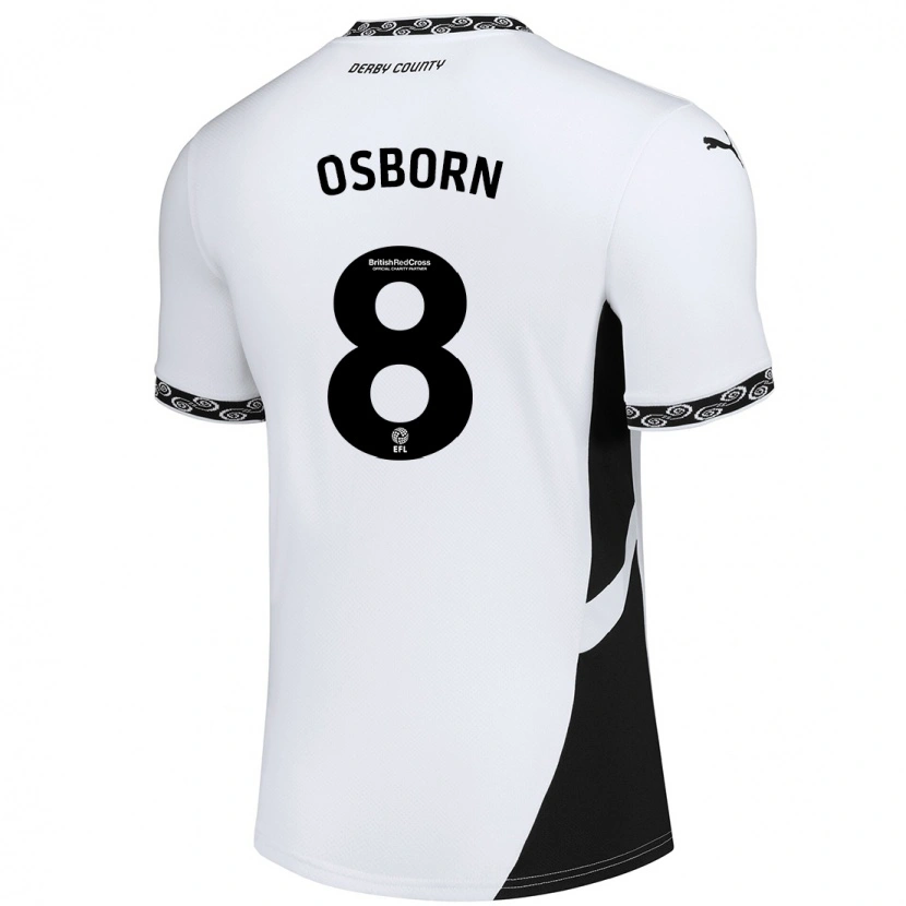 Danxen Mann Ben Osborn #8 Hvit Svart Hjemmetrøye Drakt Trøye 2024/25 Skjorter T-Skjorte