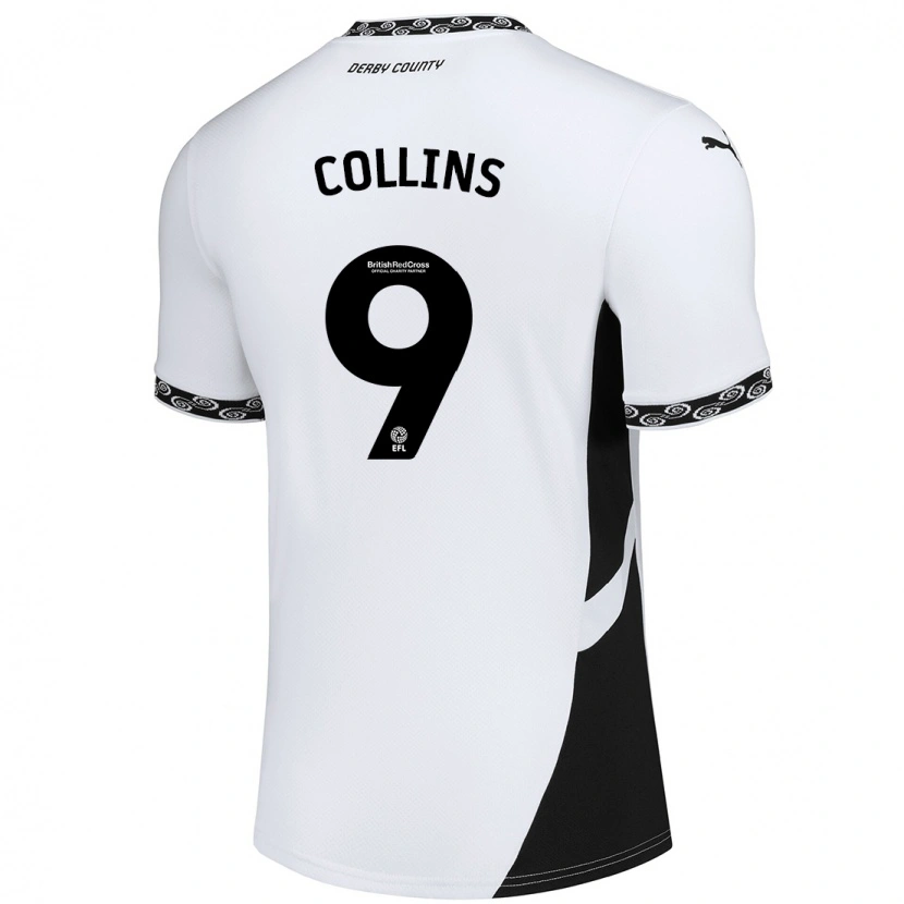 Danxen Mann James Collins #9 Hvit Svart Hjemmetrøye Drakt Trøye 2024/25 Skjorter T-Skjorte