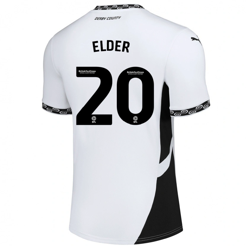 Danxen Mann Callum Elder #20 Hvit Svart Hjemmetrøye Drakt Trøye 2024/25 Skjorter T-Skjorte