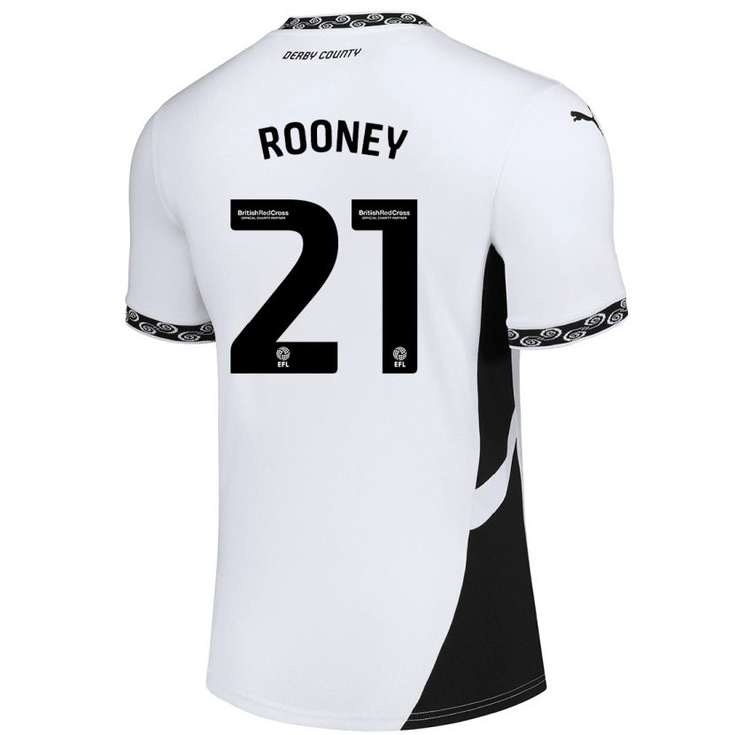 Danxen Mann Jake Rooney #21 Hvit Svart Hjemmetrøye Drakt Trøye 2024/25 Skjorter T-Skjorte