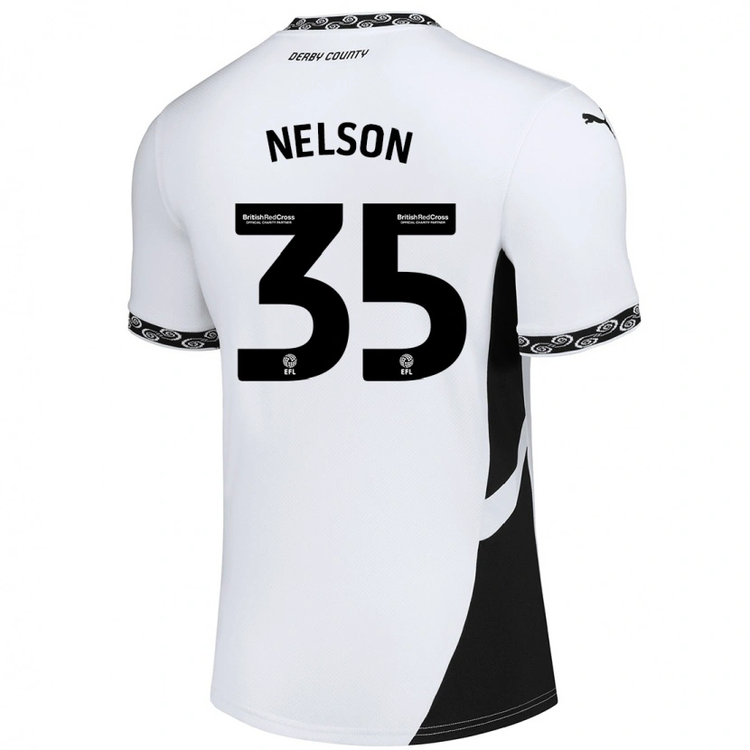Danxen Mann Curtis Nelson #35 Hvit Svart Hjemmetrøye Drakt Trøye 2024/25 Skjorter T-Skjorte
