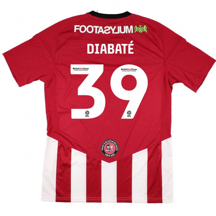 Danxen Mann Cheick Diabaté #39 Rød Hvit Hjemmetrøye Drakt Trøye 2024/25 Skjorter T-Skjorte