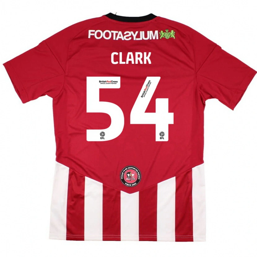 Danxen Mann Max Clark #54 Rød Hvit Hjemmetrøye Drakt Trøye 2024/25 Skjorter T-Skjorte