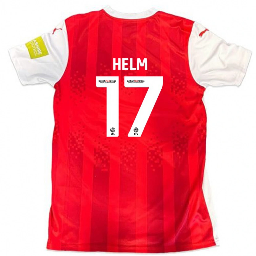 Danxen Mann Mark Helm #17 Rød Hvit Hjemmetrøye Drakt Trøye 2024/25 Skjorter T-Skjorte
