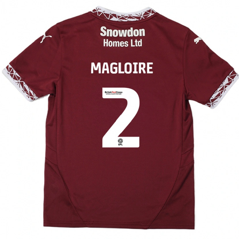 Danxen Mann Tyler Magloire #2 Burgund Hjemmetrøye Drakt Trøye 2024/25 Skjorter T-Skjorte