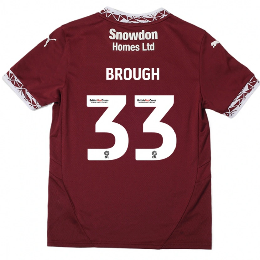 Danxen Mann Patrick Brough #33 Burgund Hjemmetrøye Drakt Trøye 2024/25 Skjorter T-Skjorte