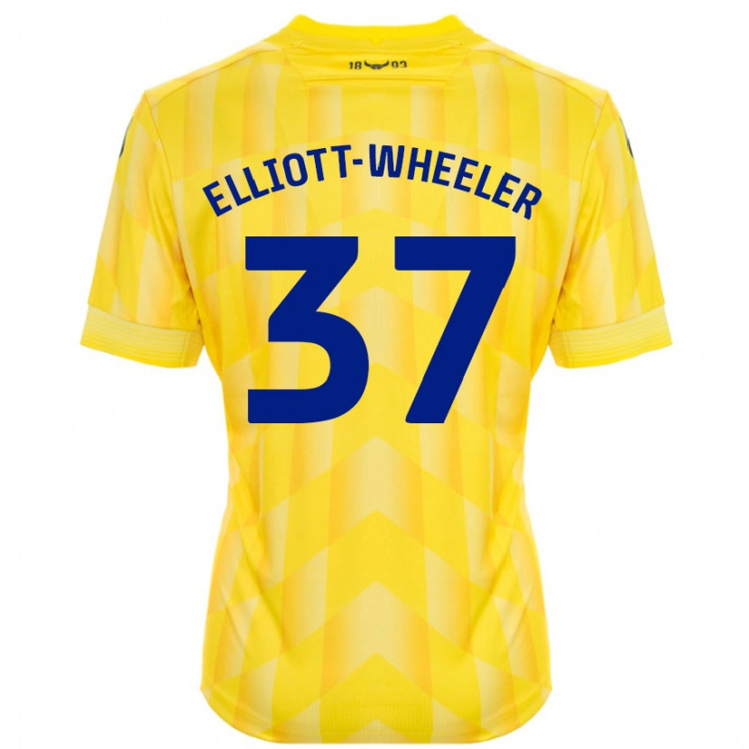 Danxen Mann Aidan Elliott-Wheeler #37 Gul Hjemmetrøye Drakt Trøye 2024/25 Skjorter T-Skjorte