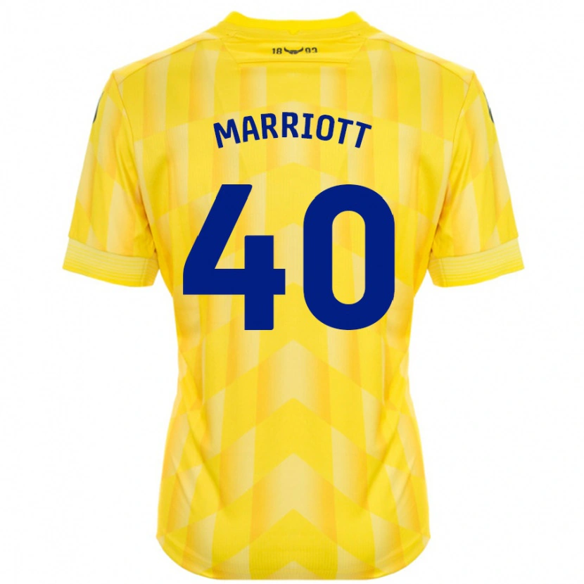 Danxen Mann Monty Marriott #40 Gul Hjemmetrøye Drakt Trøye 2024/25 Skjorter T-Skjorte
