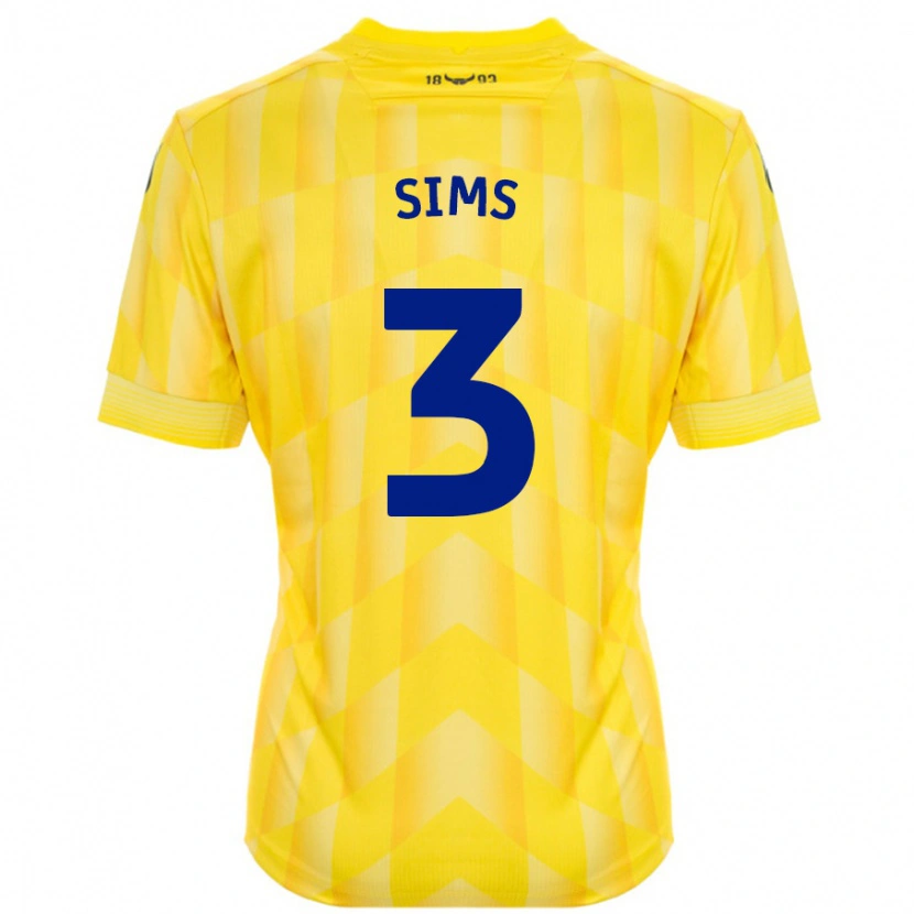 Danxen Mann Gemma Sims #3 Gul Hjemmetrøye Drakt Trøye 2024/25 Skjorter T-Skjorte