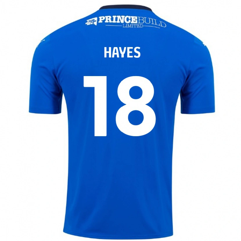 Danxen Mann Cian Hayes #18 Blå Hvit Hjemmetrøye Drakt Trøye 2024/25 Skjorter T-Skjorte