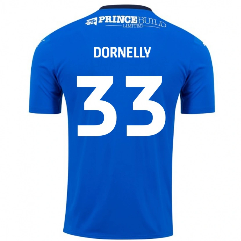 Danxen Mann James Dornelly #33 Blå Hvit Hjemmetrøye Drakt Trøye 2024/25 Skjorter T-Skjorte