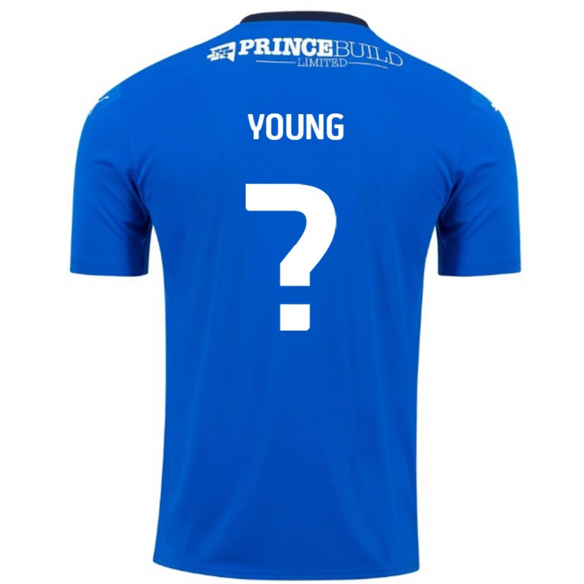 Danxen Mann Tyler Young #0 Blå Hvit Hjemmetrøye Drakt Trøye 2024/25 Skjorter T-Skjorte