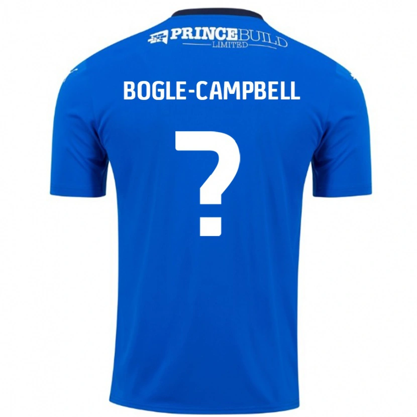 Danxen Mann Ma'kel Bogle-Campbell #0 Blå Hvit Hjemmetrøye Drakt Trøye 2024/25 Skjorter T-Skjorte
