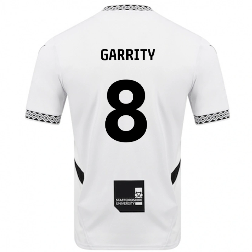 Danxen Mann Ben Garrity #8 Hvit Hjemmetrøye Drakt Trøye 2024/25 Skjorter T-Skjorte