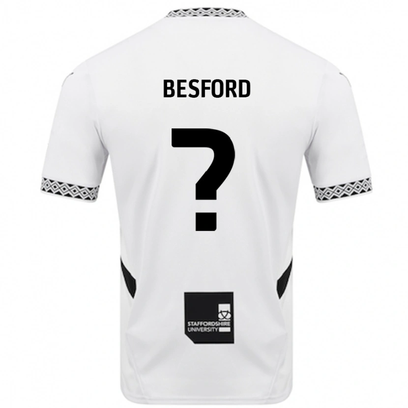 Danxen Mann Callum Besford #0 Hvit Hjemmetrøye Drakt Trøye 2024/25 Skjorter T-Skjorte