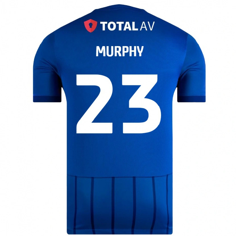 Danxen Mann Josh Murphy #23 Blå Hjemmetrøye Drakt Trøye 2024/25 Skjorter T-Skjorte