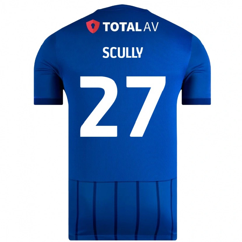 Danxen Mann Anthony Scully #27 Blå Hjemmetrøye Drakt Trøye 2024/25 Skjorter T-Skjorte