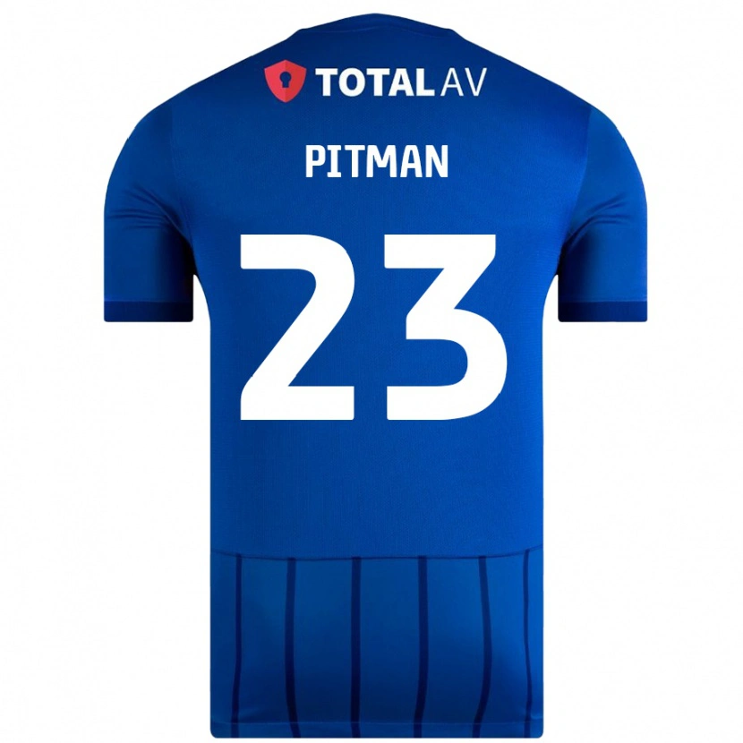 Danxen Mann Emily Pitman #23 Blå Hjemmetrøye Drakt Trøye 2024/25 Skjorter T-Skjorte